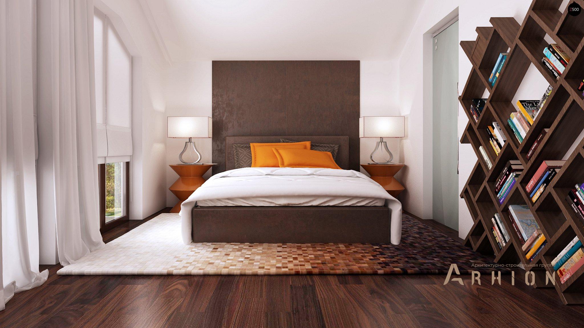 9. Проект одноэтажного дома в канадском стиле с двускатной кровлей, Zx50, площадью - 206 кв c мансардой, терассой, балконом, гаражом