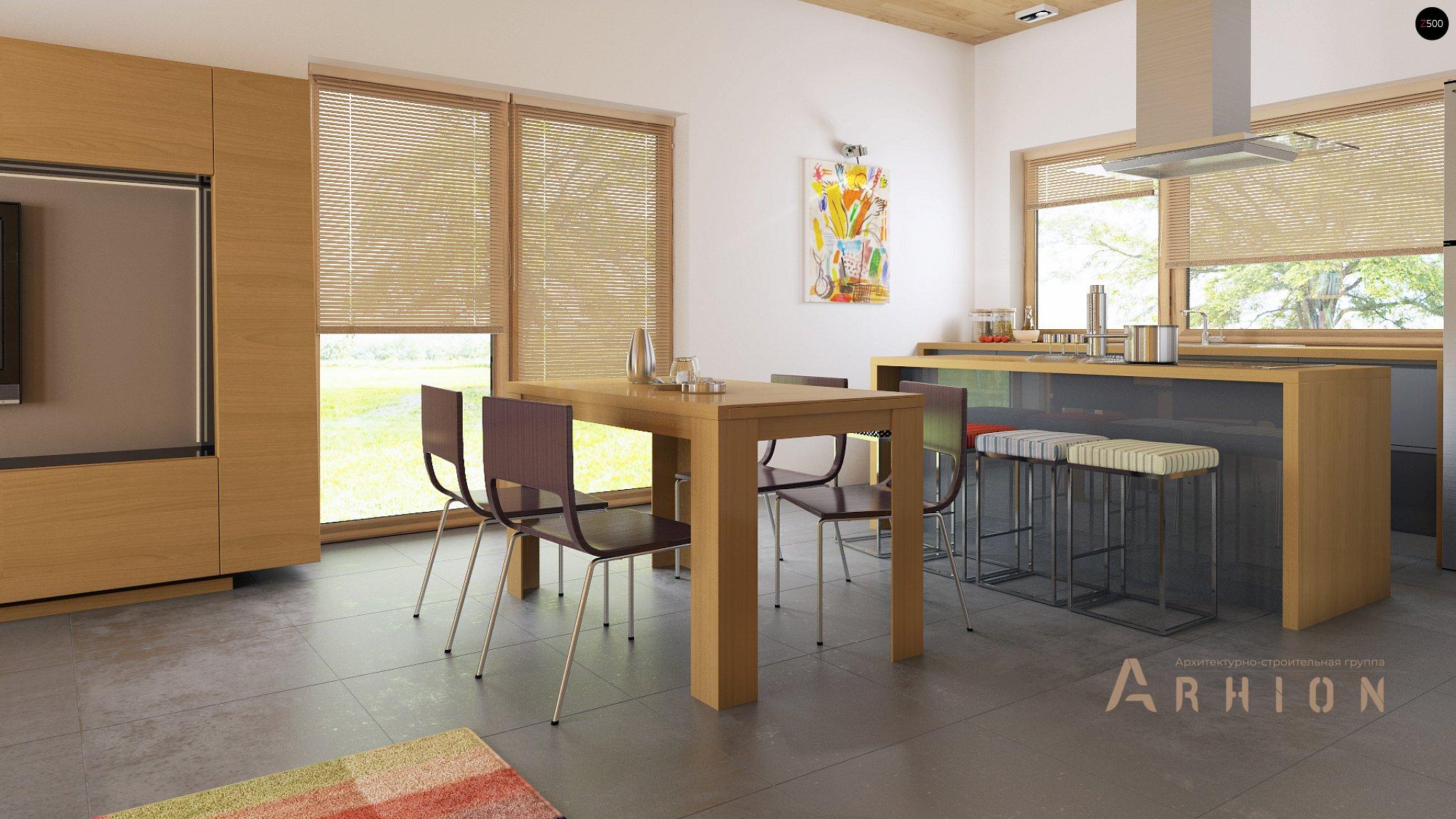 2. Проект двухэтажного дома в стиле хай-тек с плоской кровлей , Zx54, площадью - 182 кв c терассой, балконом, гаражом