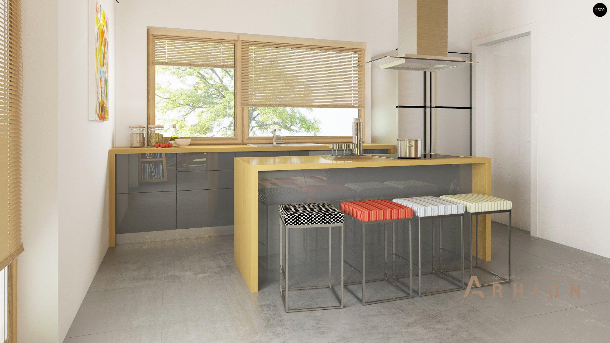 4. Проект двухэтажного дома в стиле хай-тек с плоской кровлей , Zx54, площадью - 182 кв c терассой, балконом, гаражом