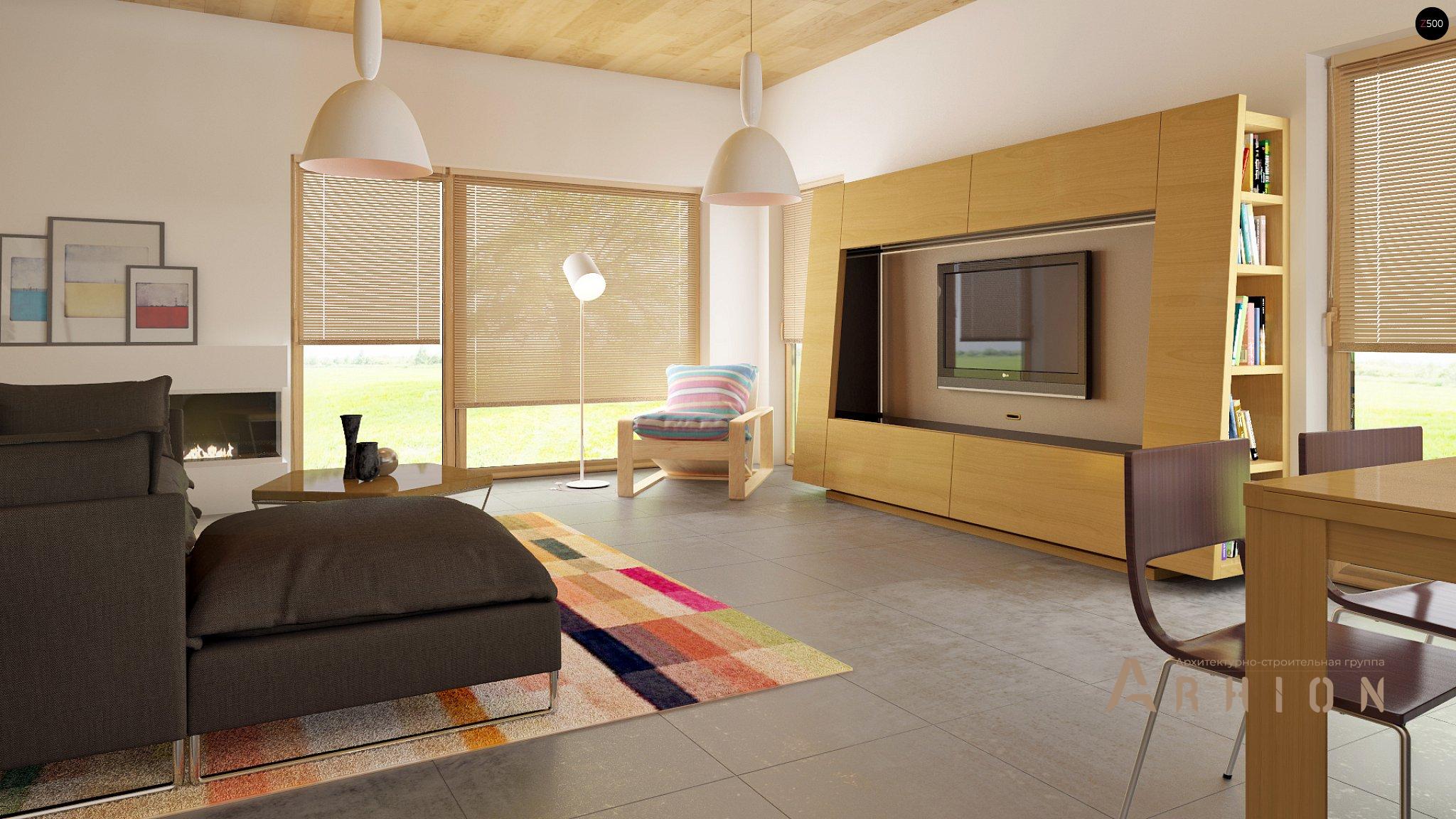 5. Проект двухэтажного дома в стиле хай-тек с плоской кровлей , Zx54, площадью - 182 кв c терассой, балконом, гаражом