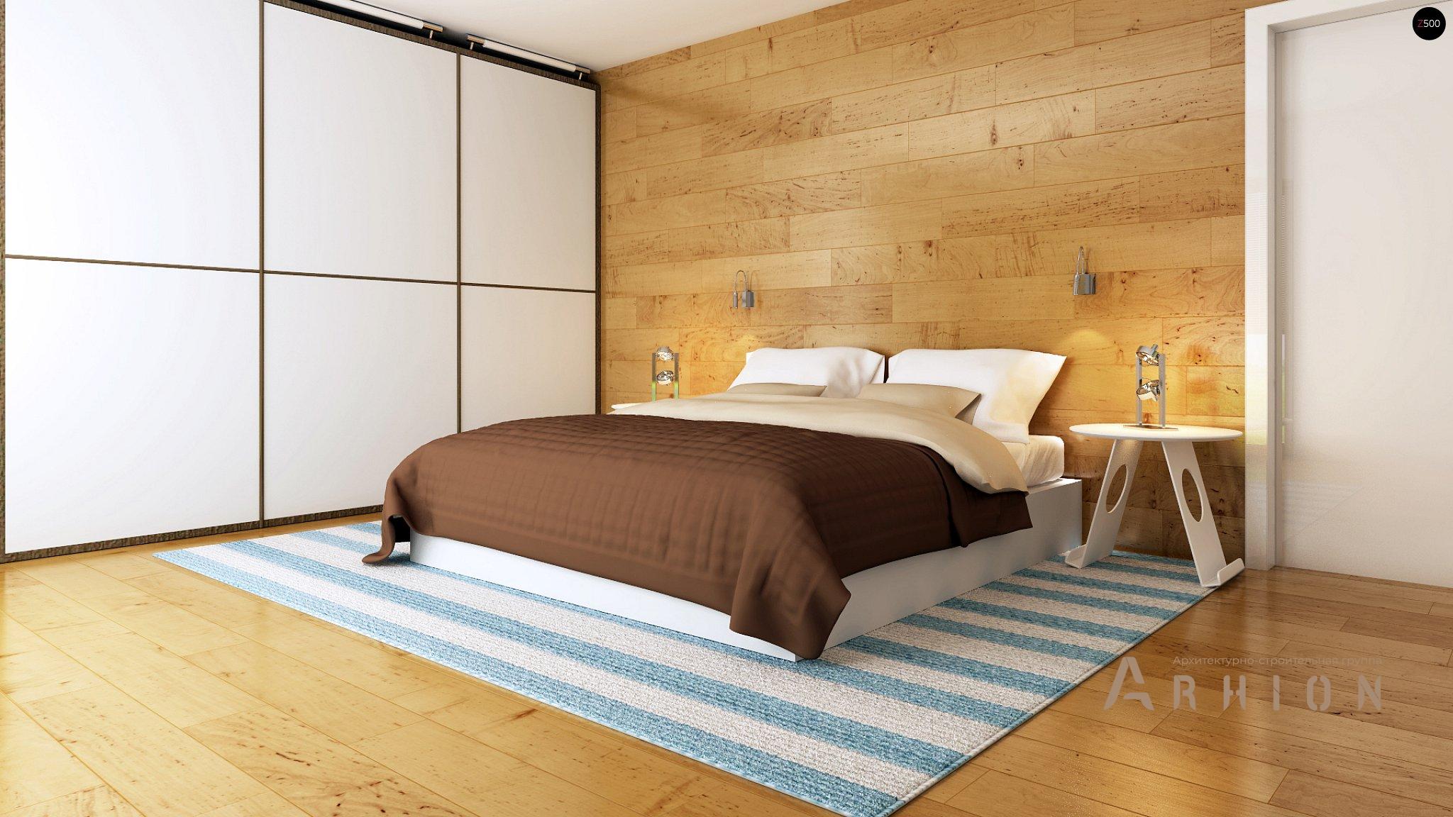 6. Проект двухэтажного дома в стиле хай-тек с плоской кровлей , Zx54, площадью - 182 кв c терассой, балконом, гаражом