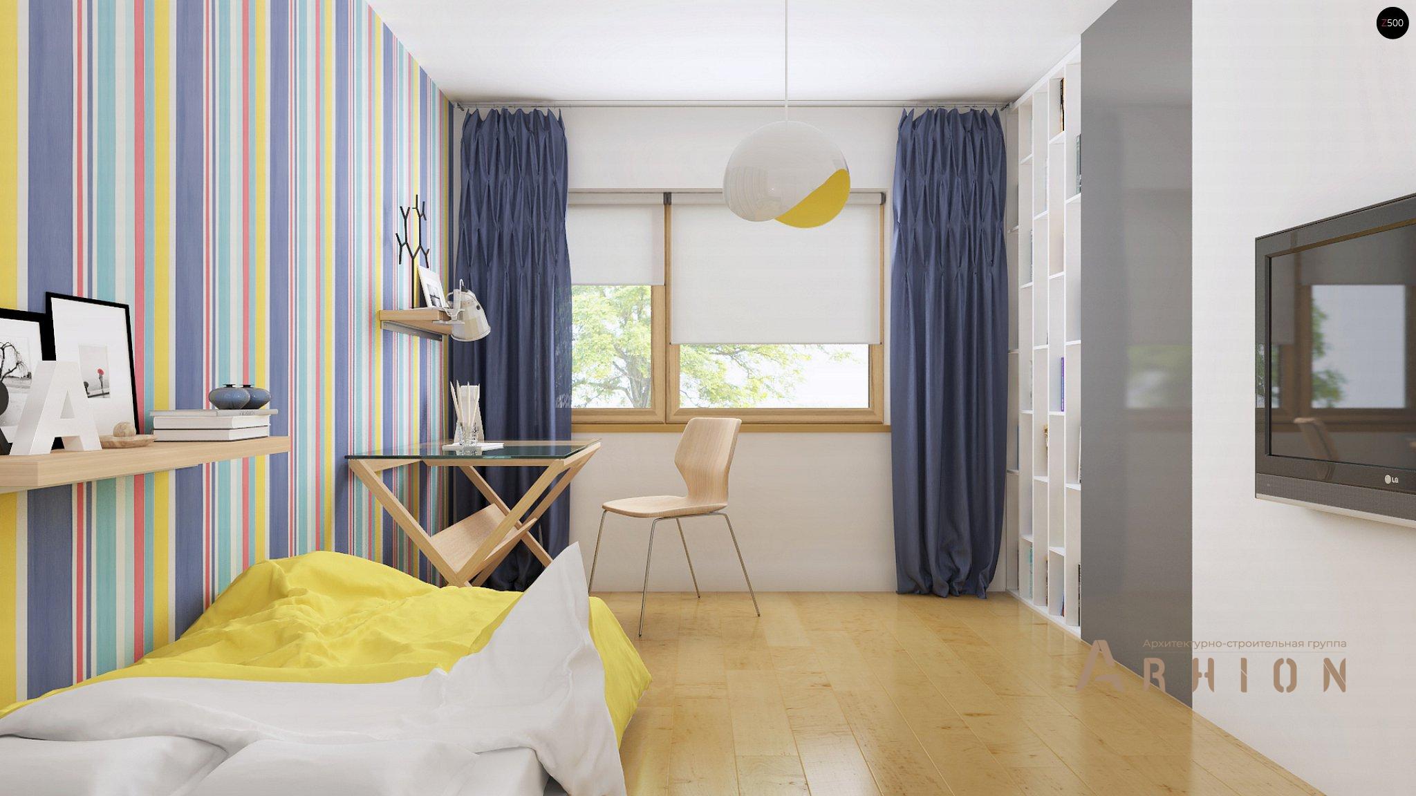 10. Проект двухэтажного дома в стиле хай-тек с плоской кровлей , Zx54, площадью - 182 кв c терассой, балконом, гаражом