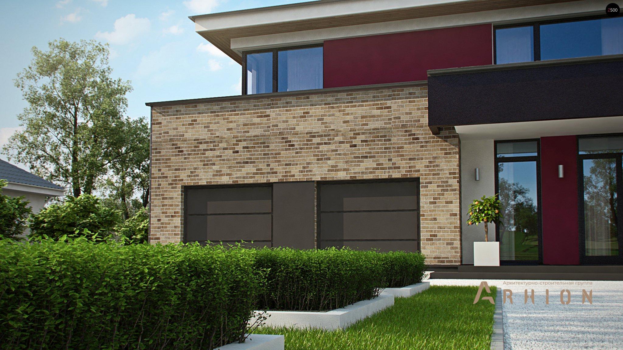 2. Проект двухэтажного дома в современном стиле с четырехскатной, Zx61, площадью - 245 кв c сауной, терассой, гаражом