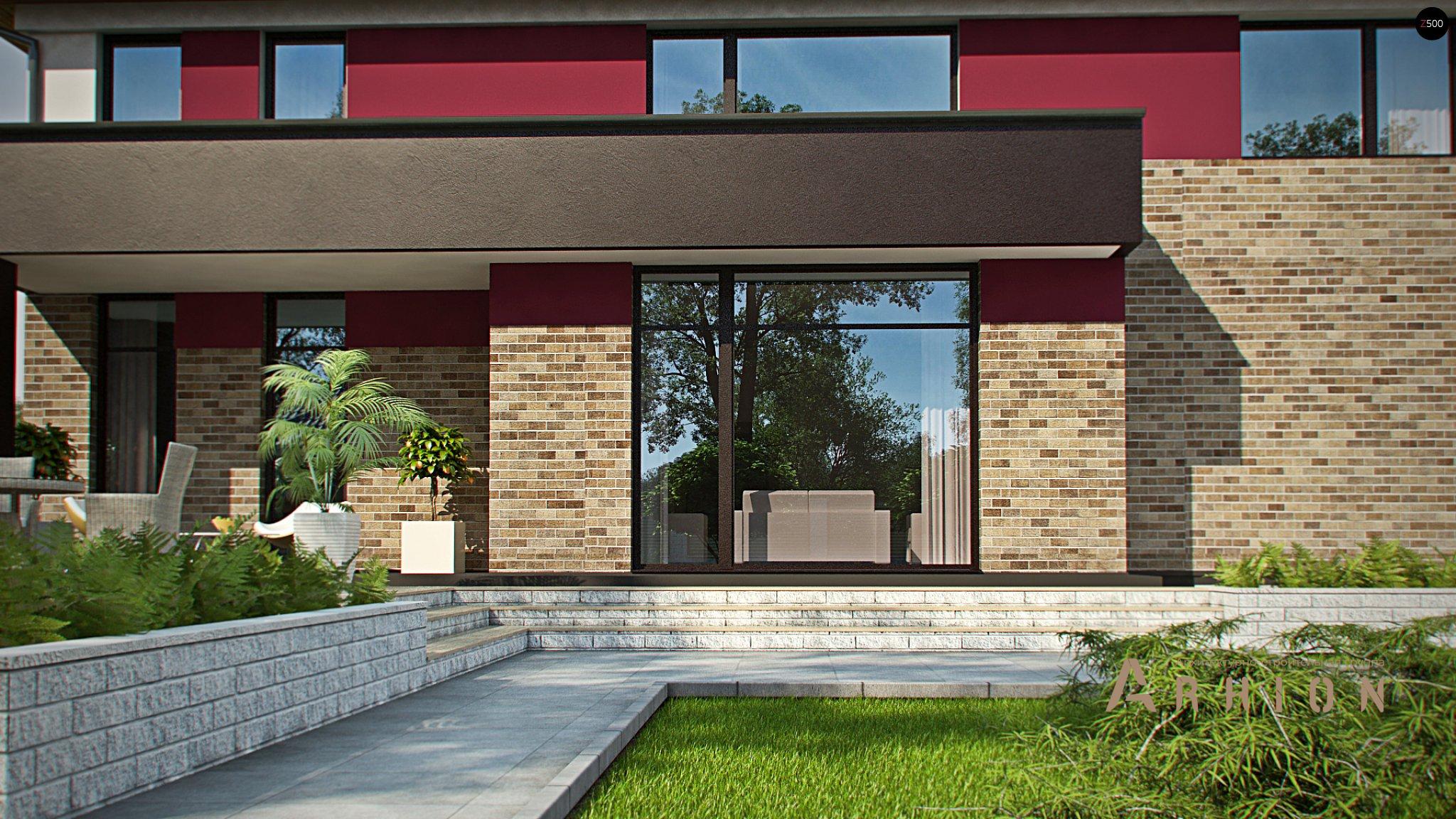 4. Проект двухэтажного дома в современном стиле с четырехскатной, Zx61, площадью - 245 кв c сауной, терассой, гаражом