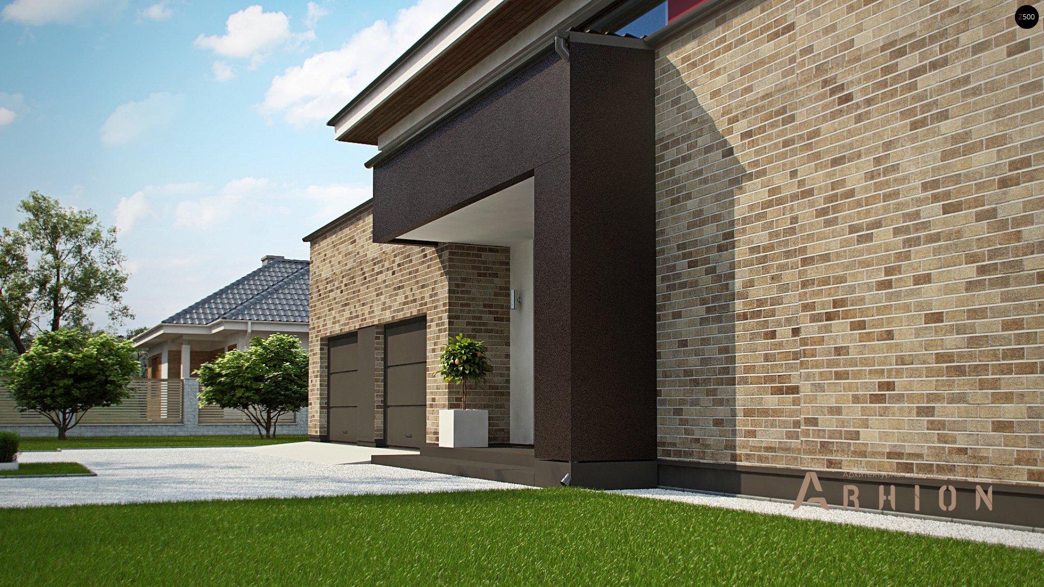 9. Проект двухэтажного дома в современном стиле с четырехскатной, Zx61, площадью - 245 кв c сауной, терассой, гаражом